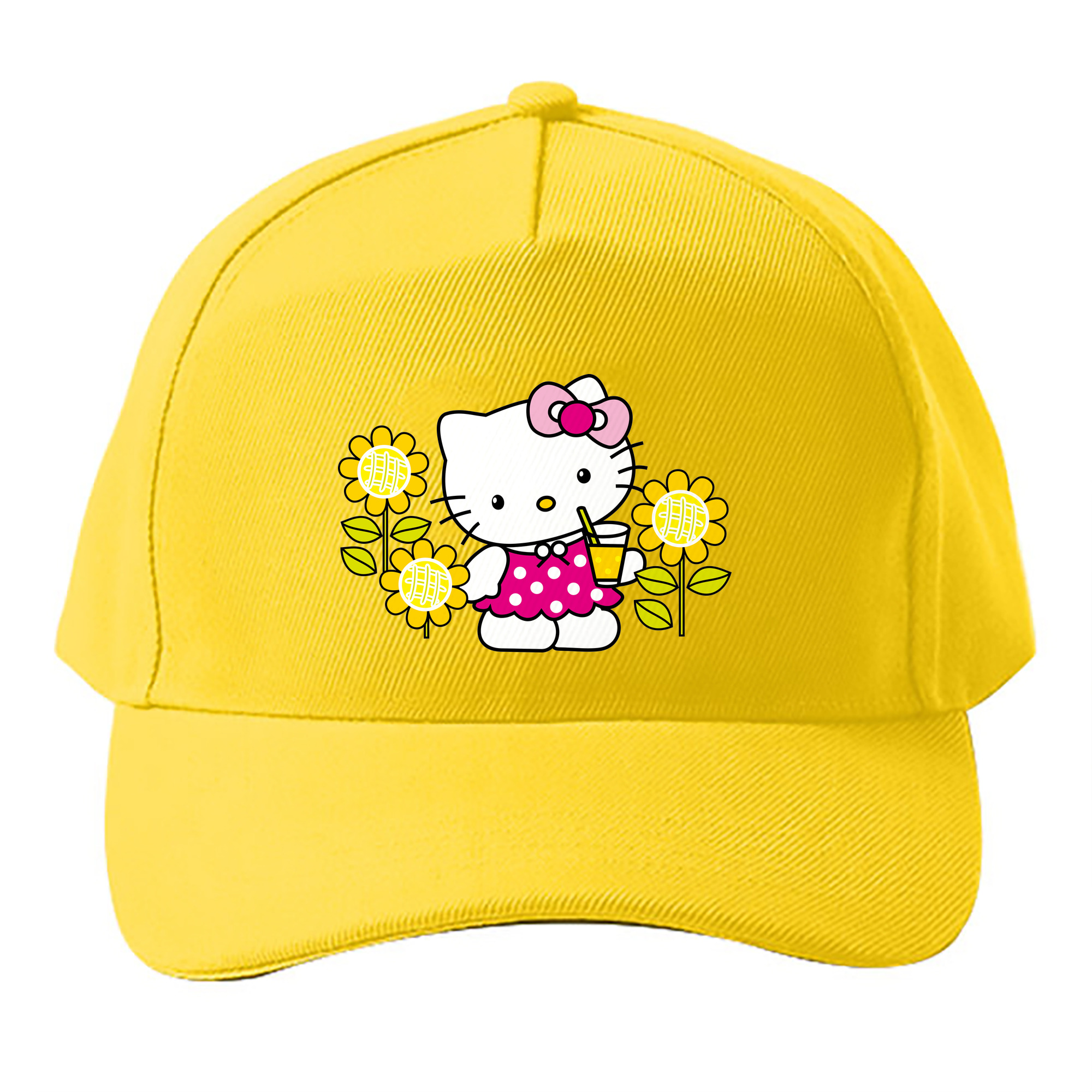 （画像用） Hello Kitty ハローキティ ベースボールキャップ 綿100％ 男女兼用 帽子 スポーツ